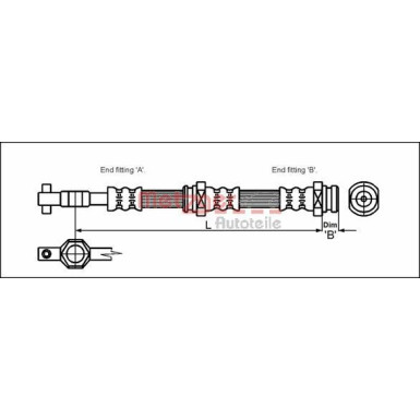 Metzger Bremsschlauch 4113304