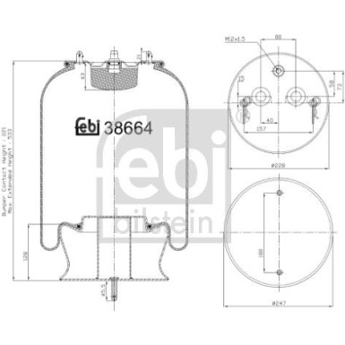 FEBI BILSTEIN 38664 Federbalg, Luftfederung