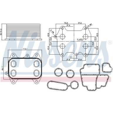 Nissens Ölkühler, Motoröl FIRST FIT 90681