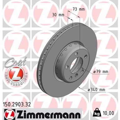Zimmermann Bremsscheibe FORMULA F 150.2903.32