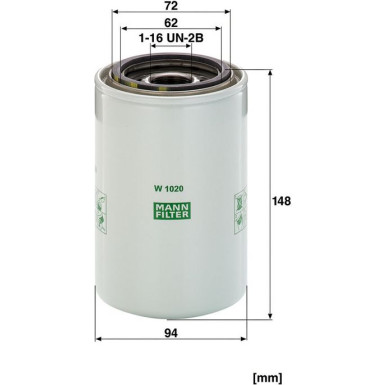 Ölfilter W 1020