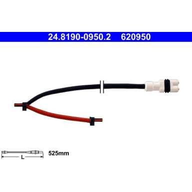 Warnkontakt, Bremsbelagverschleiß 24.8190-0950.2 Warnkontakt, Bremsbelagverschleiß 24.8190-0950.2