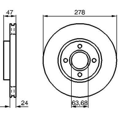 BOSCH Bremsscheibe 0 986 478 427