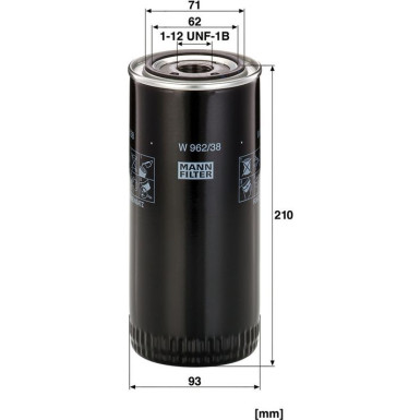 Ölfilter W 962/38 Ölfilter W 962/38