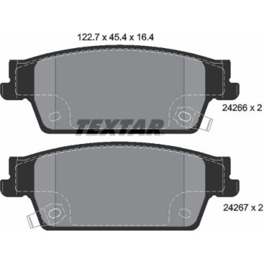Textar Bremsbelagsatz, Scheibenbremse Q+ 2426601