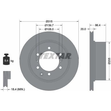 Textar Bremsscheibe PRO 92146703
