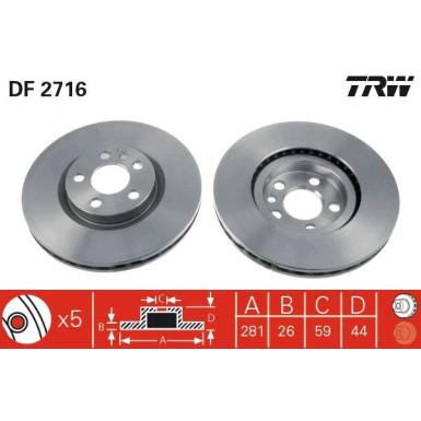 Bremsscheibe DF2716
