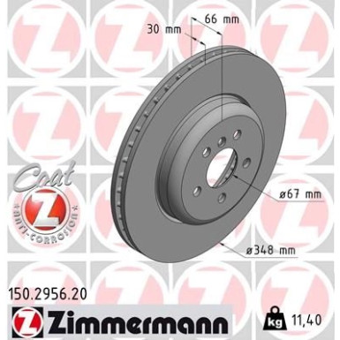 150.2956.20 ZIMMERMANN Bremsscheibe Ø348 COAT Z 150.2956.20 ZIMMERMANN Bremsscheibe Ø348 COAT Z