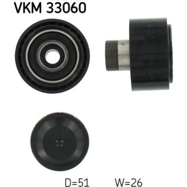 SKF Umlenk-/Führungsrolle, Keilrippenriemen VKM 33060