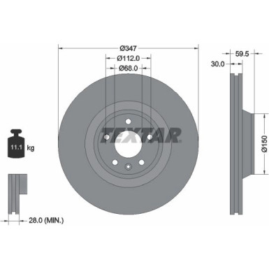 Textar Bremsscheibe PRO+ 92132405 Textar Bremsscheibe PRO+ 92132405