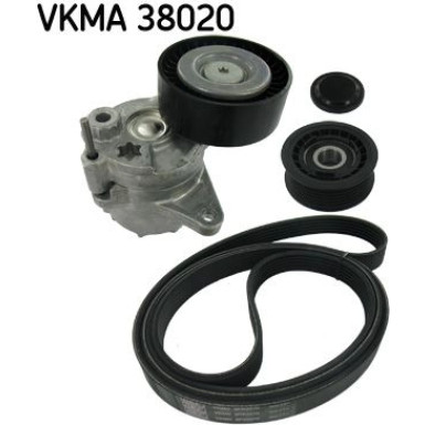 SKF Keilrippenriemensatz VKMA 38020