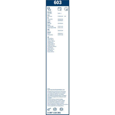 BOSCH 601S Scheibenwischer Twin 3 397 118 301