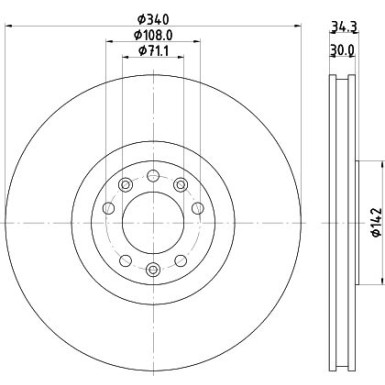 Bremsscheibe 8DD 355 120-511 Bremsscheibe 8DD 355 120-511