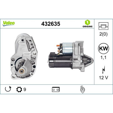 Starter Valeo Origins New OE TECHNOLOGIE 432635