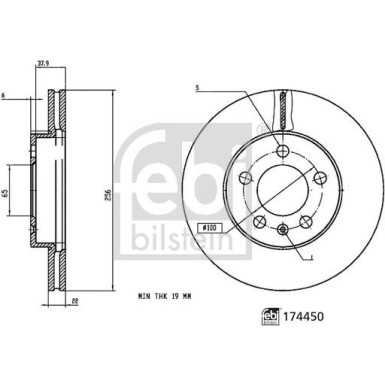 FEBI BILSTEIN 174450 Bremsscheibe