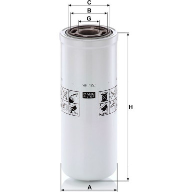 Filter, Arbeitshydraulik WH 1257