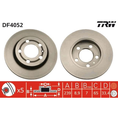 TRW Bremsscheibe DF4052