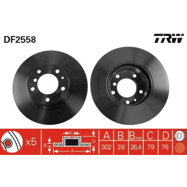 Bremsscheibe DF2558 Bremsscheibe DF2558