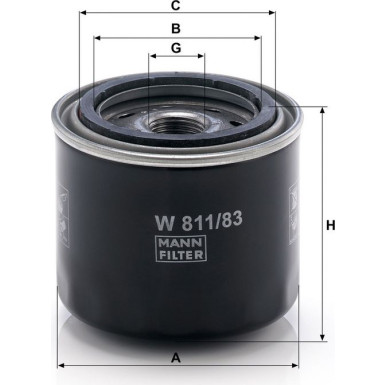 Mann-Filter Ölfilter W 811/83 Mann-Filter Ölfilter W 811/83