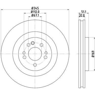 Bremsscheibe 8DD 355 129-741 Bremsscheibe 8DD 355 129-741