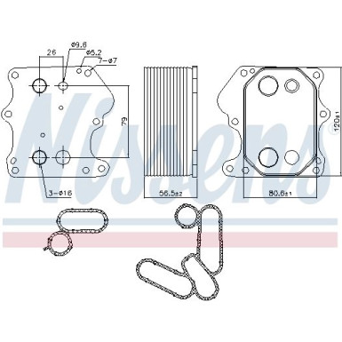 Nissens Ölkühler, Motoröl FIRST FIT 91128