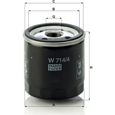 Mann-Filter Ölfilter W 714/4 Mann-Filter Ölfilter W 714/4