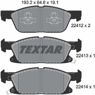 Textar Bremsbelagsatz, Scheibenbremse Q+ 2241201 Textar Bremsbelagsatz, Scheibenbremse Q+ 2241201
