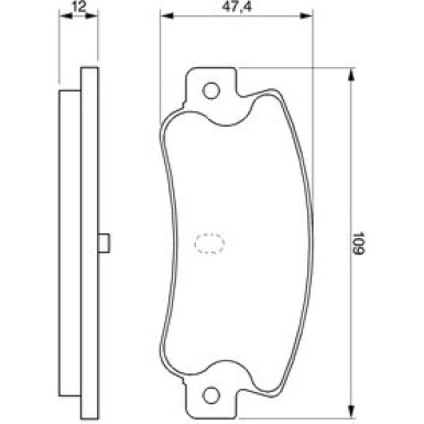 BOSCH Bremsbelagsatz, Scheibenbremse 0 986 461 770