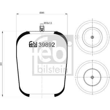 FEBI BILSTEIN 39892 Federbalg, Luftfederung