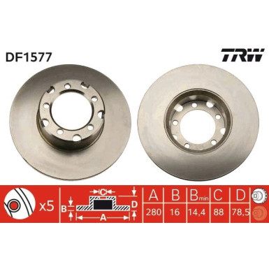 Bremsscheibe DF1577 Bremsscheibe DF1577