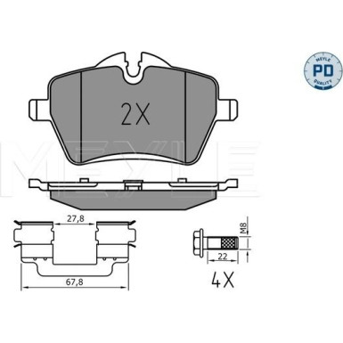 Meyle Bremsbelagsatz, Scheibenbremse MEYLE-PD: Advanced performance and design 025 239 8418/PD Meyle Bremsbelagsatz, Scheibenbremse MEYLE-PD: Advanced performance and design 025 239 8418/PD