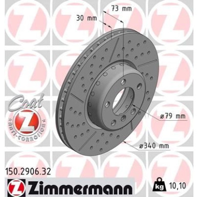 Zimmermann Bremsscheibe FORMULA F 150.2906.32