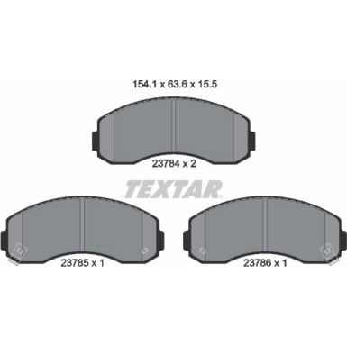Textar Bremsbelagsatz, Scheibenbremse 2378401