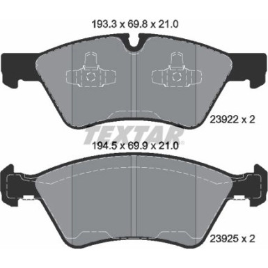 Textar Bremsbelagsatz, Scheibenbremse Q+ 2392201 Textar Bremsbelagsatz, Scheibenbremse Q+ 2392201