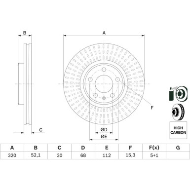 BOSCH Bremsscheibe 0 986 479 753 BOSCH Bremsscheibe 0 986 479 753