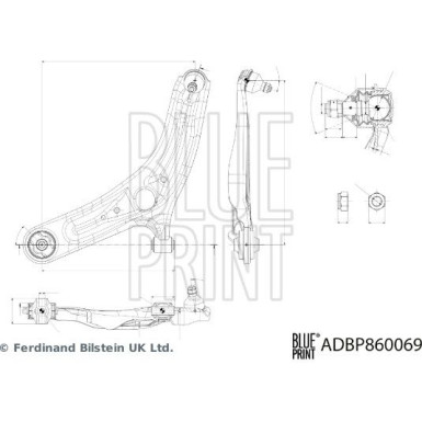 Blue Print Lenker, Radaufhängung ADBP860069
