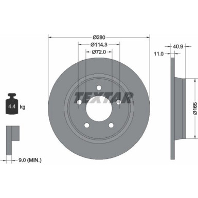 Textar Bremsscheibe 92130600