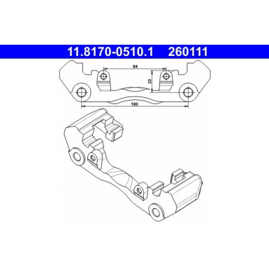 Halter, Bremssattel 11.8170-0510.1 Halter, Bremssattel 11.8170-0510.1