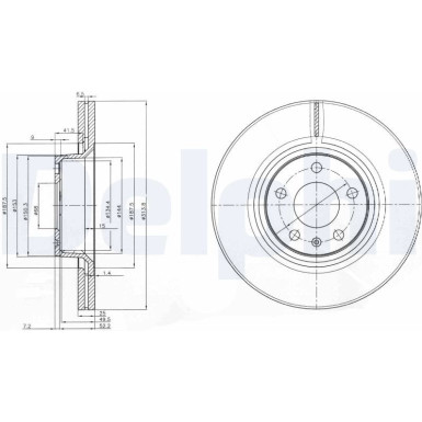 Delphi Bremsscheibe BG3942