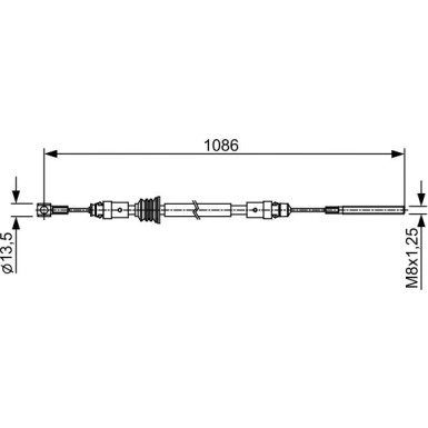 BOSCH Seilzug, Feststellbremse 1 987 482 547