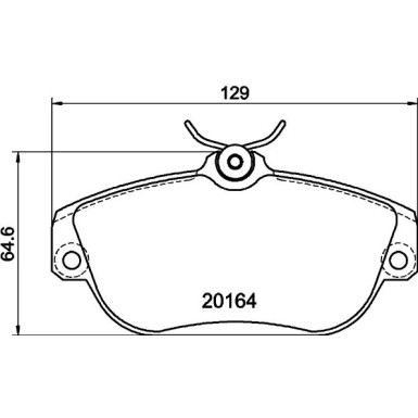 Hella Bremsbelagsatz, Scheibenbremse 8DB 355 018-001