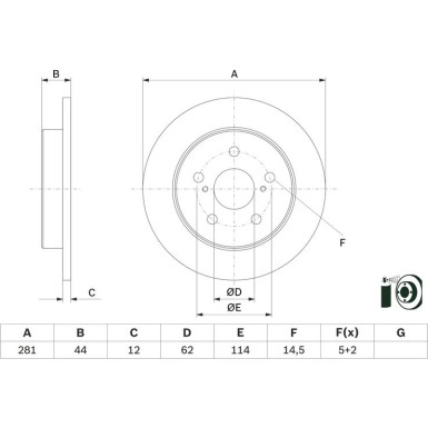 Bremsscheibe 0 986 479 E91 Bremsscheibe 0 986 479 E91