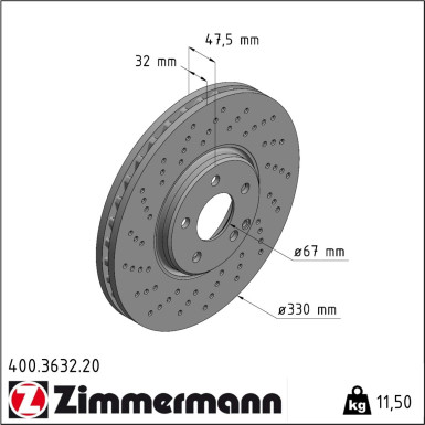 Bremsscheibe 400.3632.20 Bremsscheibe 400.3632.20