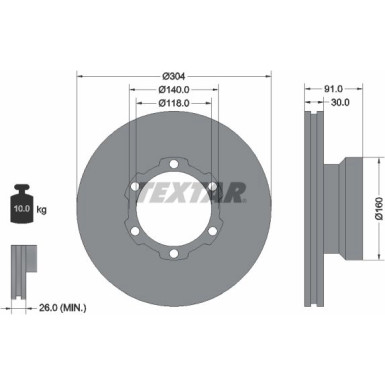 Textar Bremsscheibe 93087400