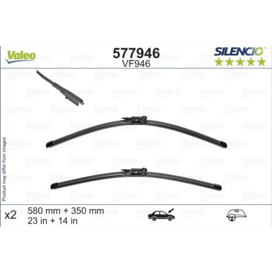 Valeo Wischblatt Scheibenwischer SILENCIO FLAT BLADE SET 577946