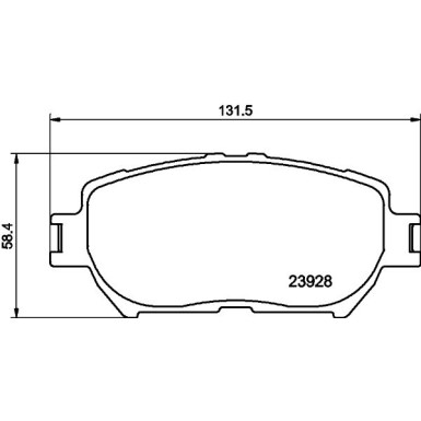 Hella Bremsbelagsatz, Scheibenbremse 8DB 355 010-431 Hella Bremsbelagsatz, Scheibenbremse 8DB 355 010-431