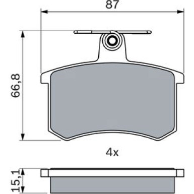 BOSCH Bremsbelagsatz, Scheibenbremse 0 986 494 059 BOSCH Bremsbelagsatz, Scheibenbremse 0 986 494 059