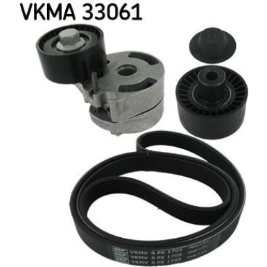SKF Keilrippenriemensatz VKMA 33061