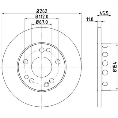 Bremsscheibe 8DD 355 100-741 Bremsscheibe 8DD 355 100-741