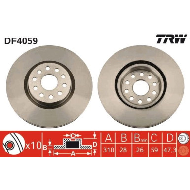 Bremsscheibe DF4059